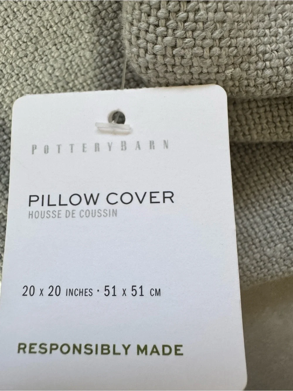 Pottery Barn TWO Everyday Linen Pale Blue Cornflower Throw Pillow Covers NWT